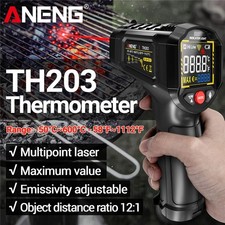 Thermomètre Infrarouge Laser Numérique Sans Contact  -50+600°c Noir