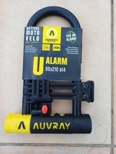 ANTIVOL VELO U 90 X 210MM AUVRAY NOIR ALARME 120 DB AVEC SUPPORT (CERTIFIE FUB)
