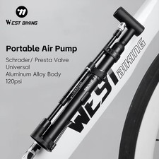 Pompe Vélo Portable Haute Pression Manomètre Schrader Presta