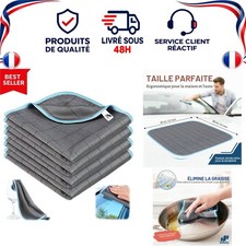 Chiffon Microfibre Carbone 400GSM Lot de 4 Lavable 30x30 cm Sans Trace