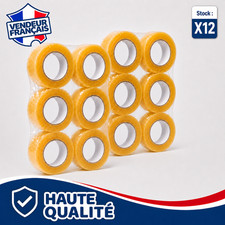 Rouleau Ruban Adhésif x12 Transparent 48 mm x 100 m 32 Microns