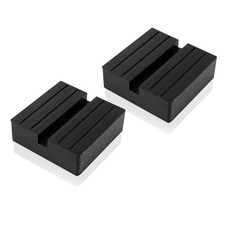 2 Pièces Tampon Cric, 75 mm Carré Cale Caoutchouc avec Rainure Carrées pour C...