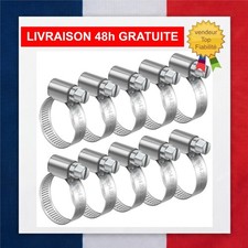 10x Collier de Serrage Inox 304 Réglable 20-32mm Bolatus